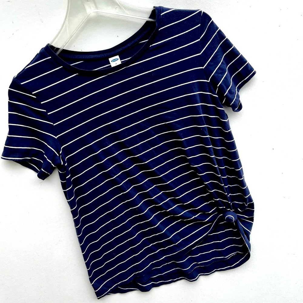 OLD NAVY STRIPED LOOSE TRAPEZE SWING FIT TEE